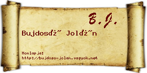Bujdosó Jolán névjegykártya